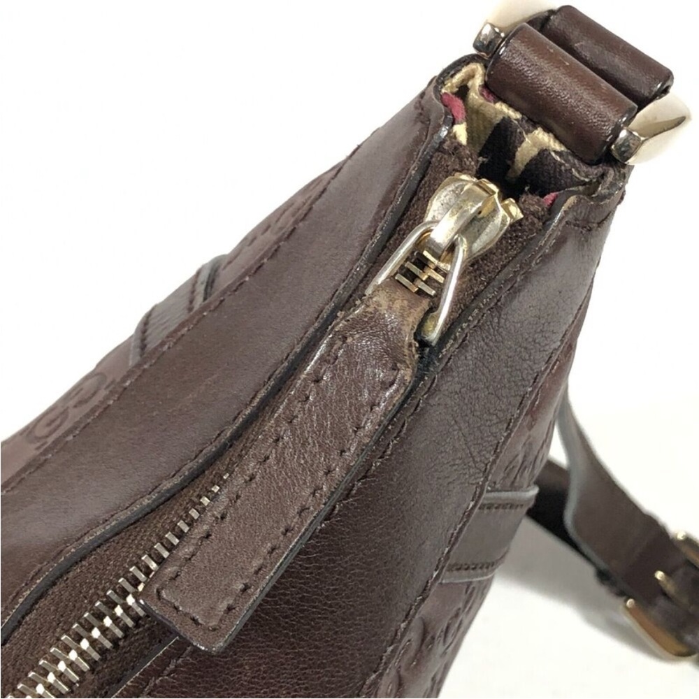 Gucci Brown Monogram Crossbody Bag - Picture 11 of 15